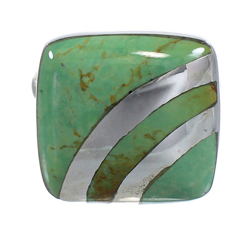 Genuine Sterling Silver Turquoise Southwest Ring Size 8 RX81159